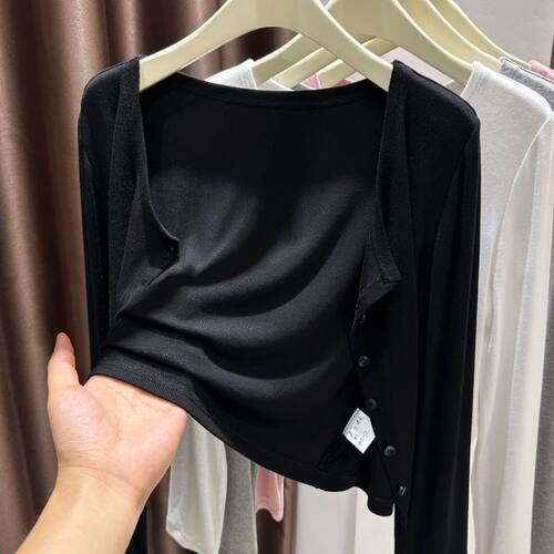 灰色莫代尔防晒开衫女夏