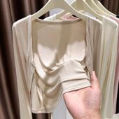 罩衫 超手感莫代尔棉短款 多巴胺超弹披肩薄款 新款 上衣 防晒衣女夏季