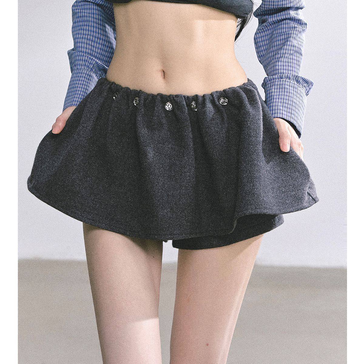 法式复古辣妹毛呢蓬蓬半身裙春季新款微胖梨形时尚显瘦防走光短裙,女装/女士精品,半身裙,淘宝优惠券,粉丝福利购,淘宝优惠卷