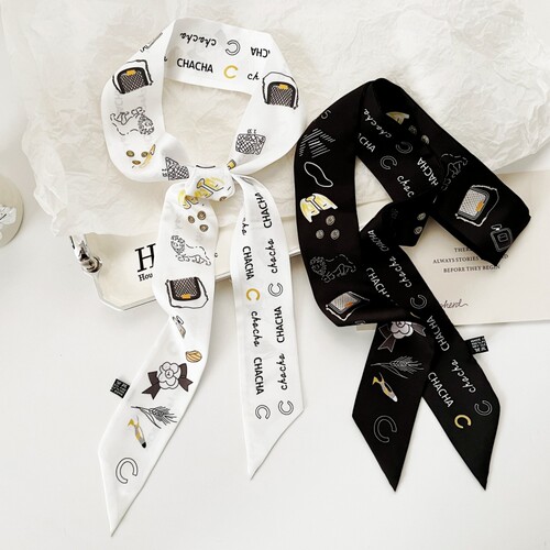 卡通可爱小丝巾韩版韩版女春秋