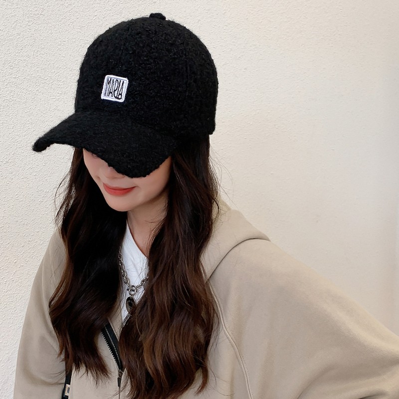 羊羔毛帽子女秋冬季ins加厚保暖