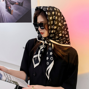 丝巾女百搭大方巾90cm韩国春秋夏季洋气时尚旅游防晒包头围巾披肩