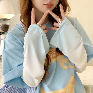 手袖 夏季 套女防紫外线大码 防晒冰丝袖 骑行开车神器护手臂 宽松冰袖