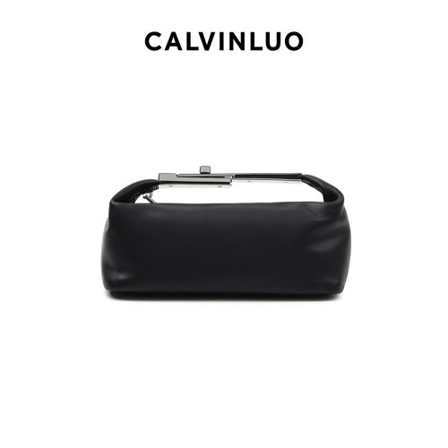 CALVINLUO皮革便当包锁扣