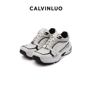 休闲运动鞋 春夏方头拼色老爹鞋 CALVINLUO 男女同款 明星同款