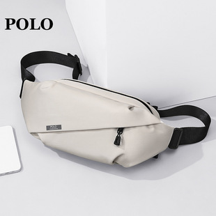 POLO胸包男士 斜挎包男大容量单肩包轻便iPad包运动潮流腰包男挎包