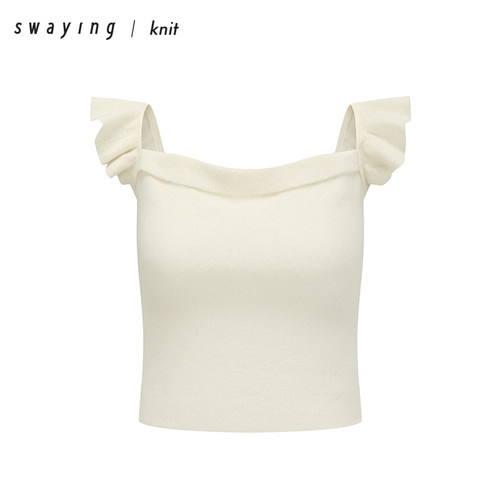 SWAYING无缝羊毛泡泡袖背心