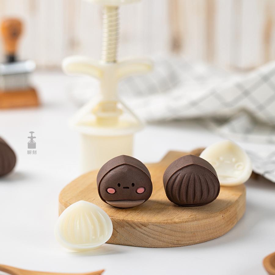 25克栗子糕点模具立体卡通手压式家用迷你凤梨酥绿豆糕月饼模具