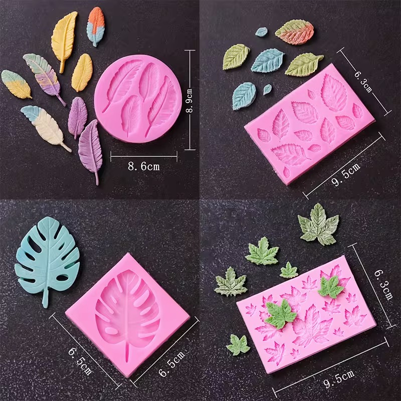 diy叶子造型硅胶模具蛋糕装饰