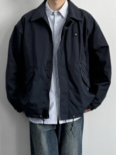 ONUN 外套宽松休闲复古上衣 日系轻机能教练夹克cleanfit翻领工装