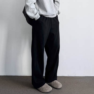 ONUN美式复古弯刀剪裁松紧腰卫裤