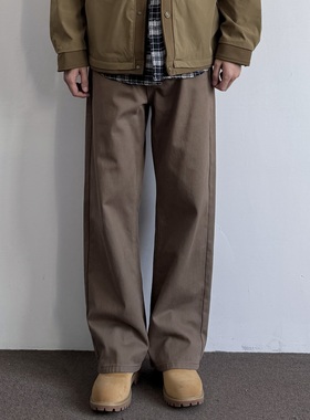 ONUN美式复古宽松直筒休闲裤cleanfit显高显瘦百搭纯色工装牛仔裤