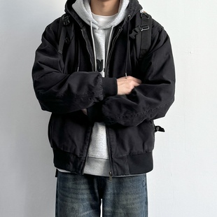 ONUN美式 连帽棉服卡哈夹棉帆布J130加厚夹克冬 复古重水洗做旧工装