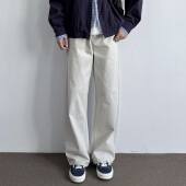 长裤 简约百搭水洗做旧棉质工装 男潮 日系复古宽松休闲直筒裤 ONUN