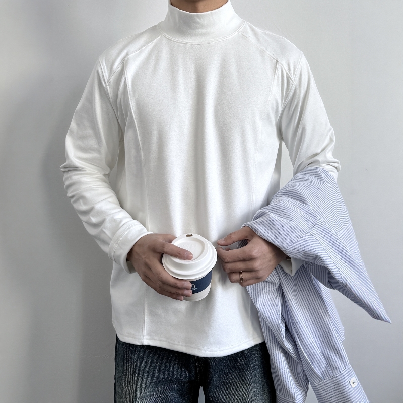 280g德绒秋冬保暖半高领打底衫