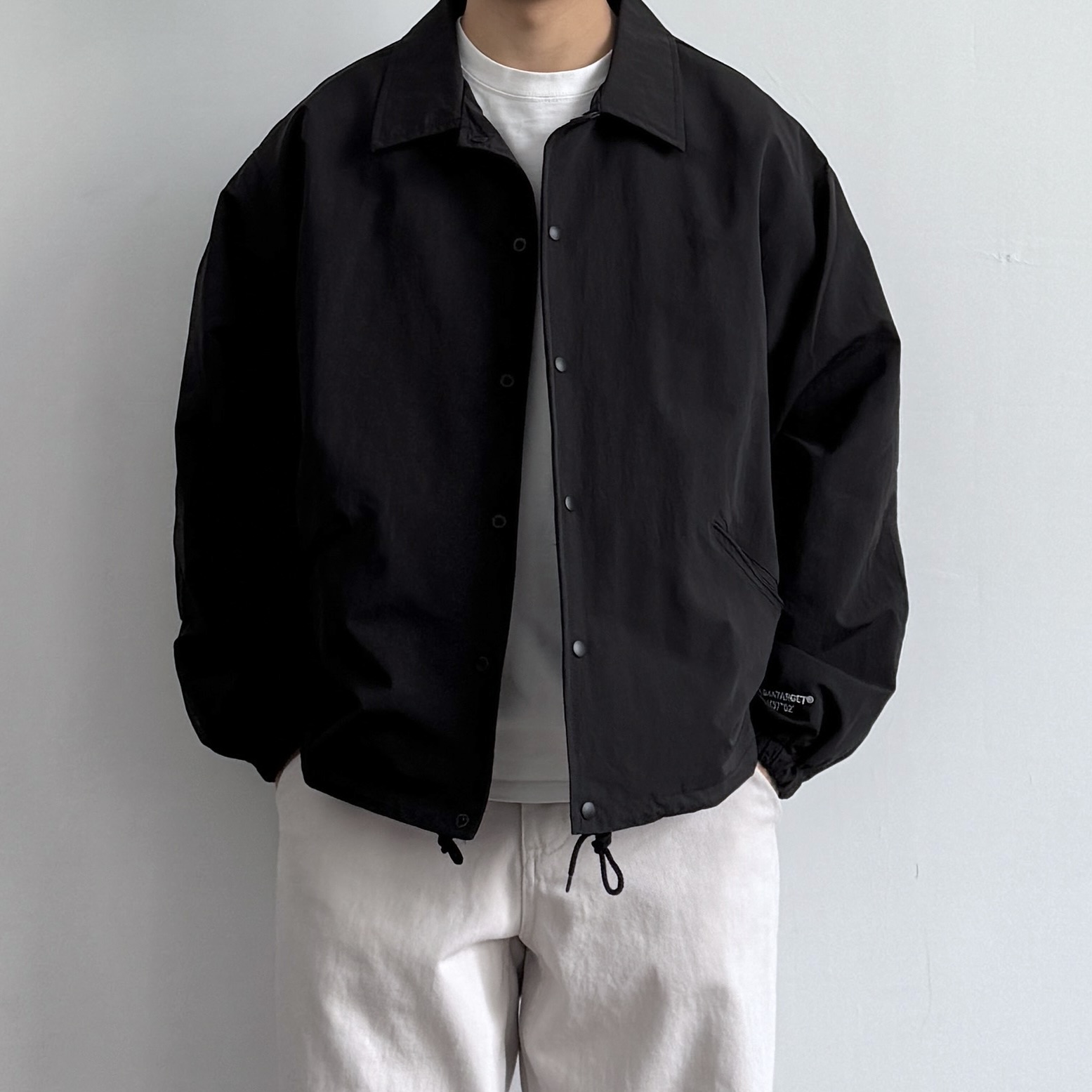 ONUN日系复古翻领工装教练夹克宽松休闲百搭纯色外套上衣春季新品