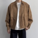 ONUN美式复古麂皮绒立领哈灵顿夹克秋冬男休闲宽松座山雕外套棉服