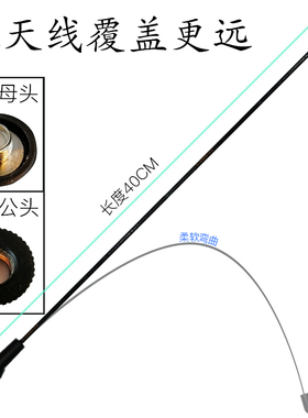手持对讲机天线高增益信号加长40cm手台通用原装欧标A82铁将军A51