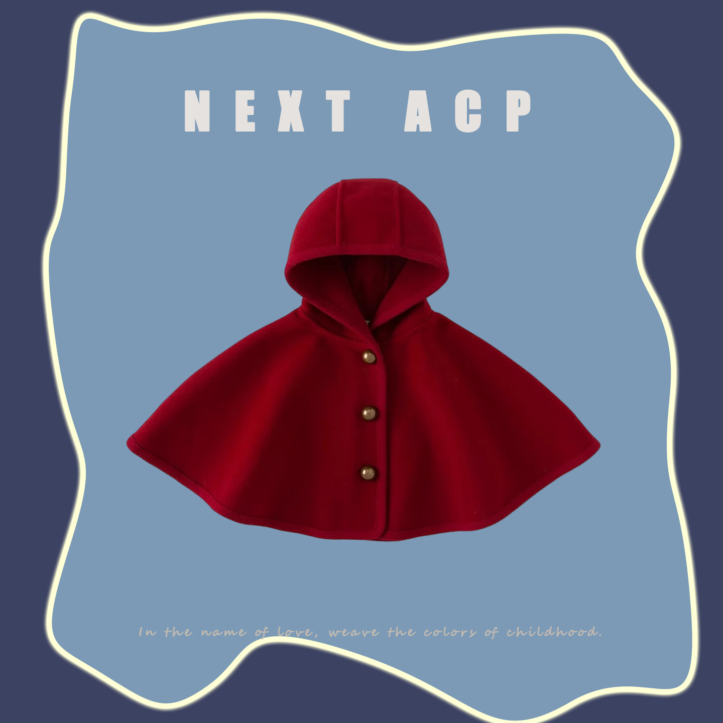 英国NEXT ACP秋冬女童外出衣服宝宝保暖防风斗篷儿童红色披风外套