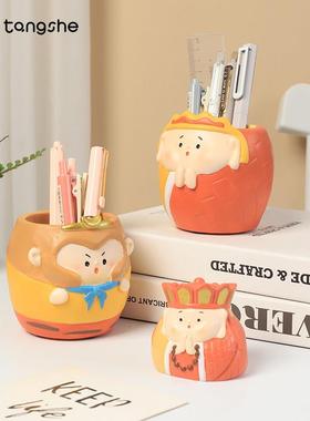 西游记师徒四人创意装饰笔筒儿童房桌面摆件客厅办公室教师节礼物