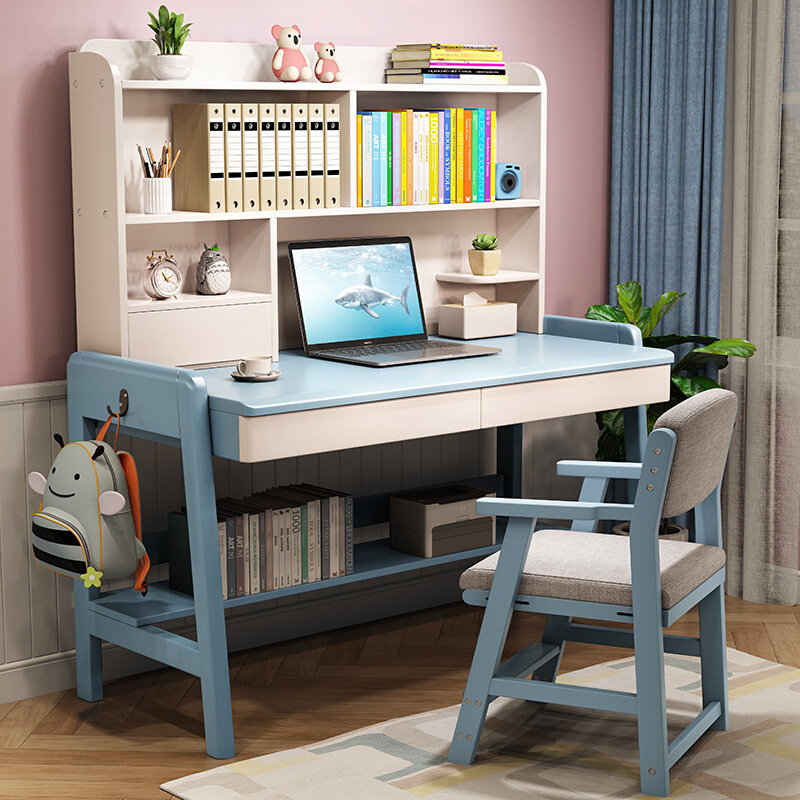儿童学习桌椅套装可升降实木书桌书架男孩家用卧室学Y生写字桌一,农用物资,苗木固定器/支撑器,淘宝优惠券,粉丝福利购,淘宝优惠卷