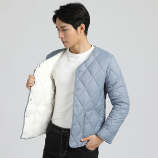日本秋冬天鹅绒棉外套衬里男士底短加厚保暖羔羊绒学生小棉袄