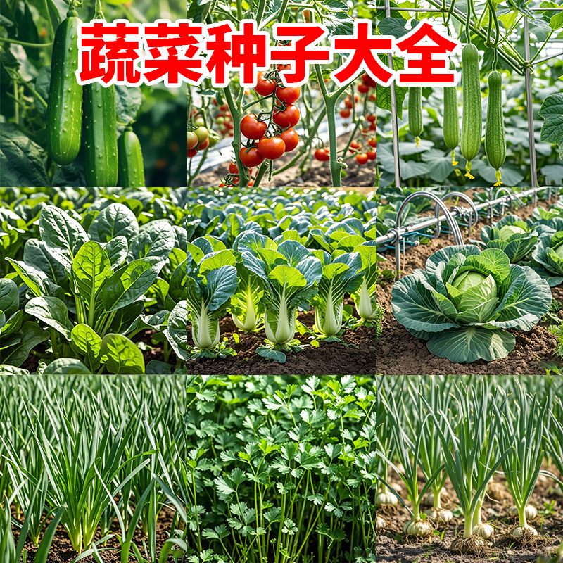 蔬菜种子菜园阳台四季播盆栽菠菜萝卜辣椒生菜小葱香菜种籽大全
