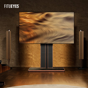 特悦视FITUEYES艺术电视支架木格栅黑岩板支持大尺寸75/85/100寸