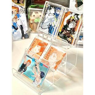 谷子收纳吧唧展示架明信片放小卡徽章收藏立牌亚克力砖流麻整理盒