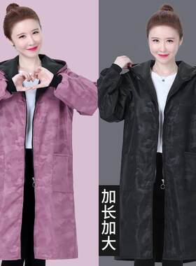 加长款加绒大人罩衣女冬季防水厨房围裙男迷彩加厚保暖外套工作服