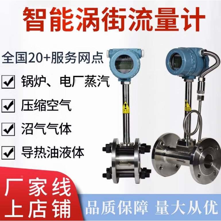涡街蒸汽流量计10年店 压缩空气天然气导热油热水锅炉蒸汽计量
