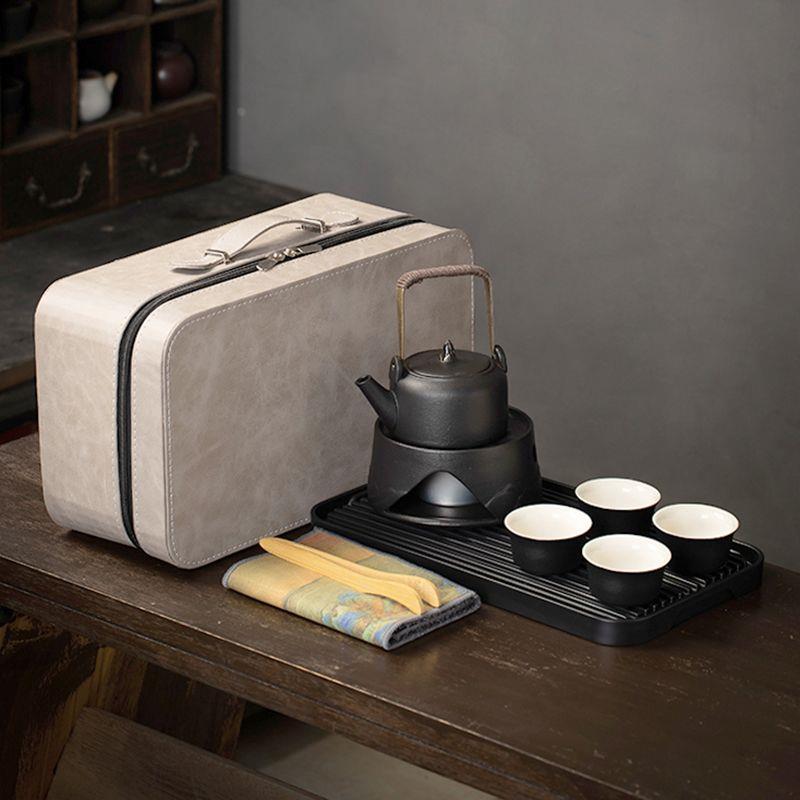 户外旅行茶具套装泡茶全套装备带烧水炉便携车载露营围炉煮茶高档
