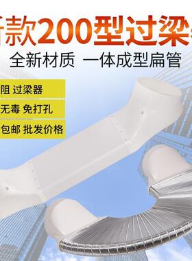 ABS新风管道过梁器扁管pvc110/75/160/200室内新风系统.