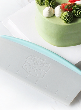 烘焙先生蛋糕卷切刀长款刮刀大号刮板刀带刻度奶油抹刀面团切面刀