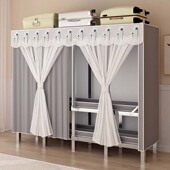 免安装 衣柜家用卧室出租房用简易布衣柜折叠全钢架加粗加厚衣橱