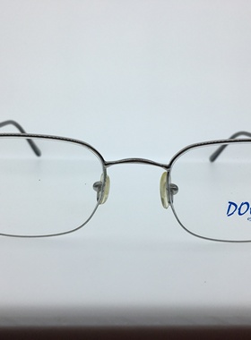 八十年代日本 DOOS 银色半框眼镜 男 平面镜