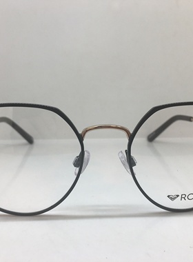 ROXY 黑色银色复古框眼镜 男女通用平面镜
