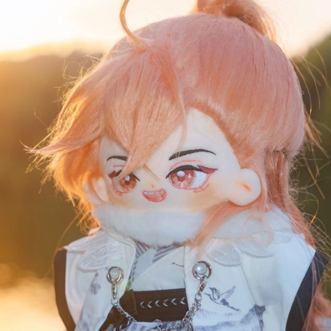 原创花亦山心之月周边同人季元启属性20CM棉花娃娃可爱玩偶公仔