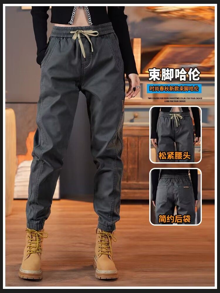 休闲百搭宽松春秋直筒潮牌工装裤