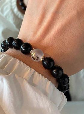十二生肖手炼男女情侣配饰男生饰品黑色手串男女礼物信物