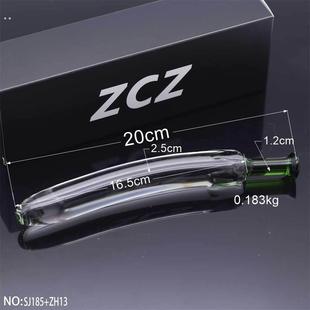 高硼硅实心不规则玻璃棒圆头粗按摩透明光滑圆润易清洗坚固不易碎