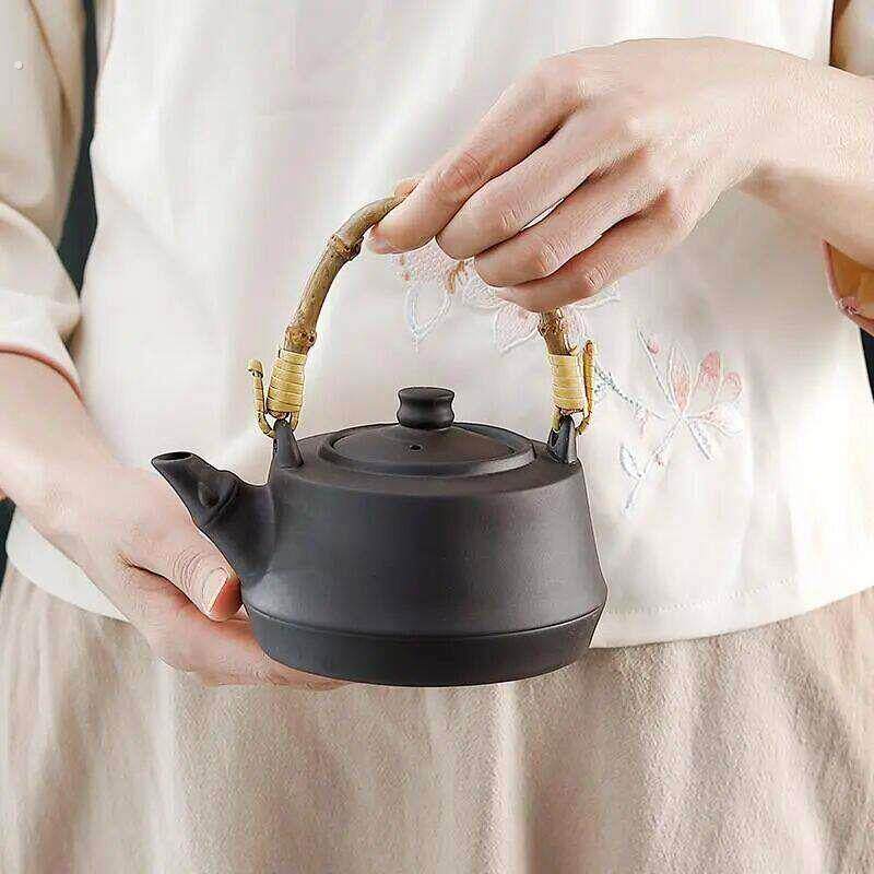 围炉煮茶茶壶家用室内大容量碳烤壶电陶炉陶瓷煮茶壶户外煮水壶