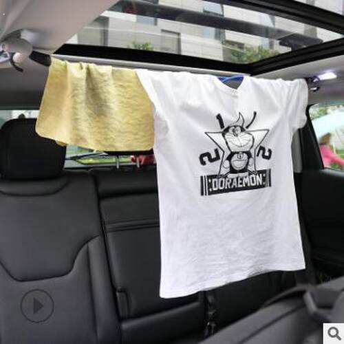 车内晾衣物绳车用挂衣服架车载晾衣神器汽车多功能伸缩车用衣服架