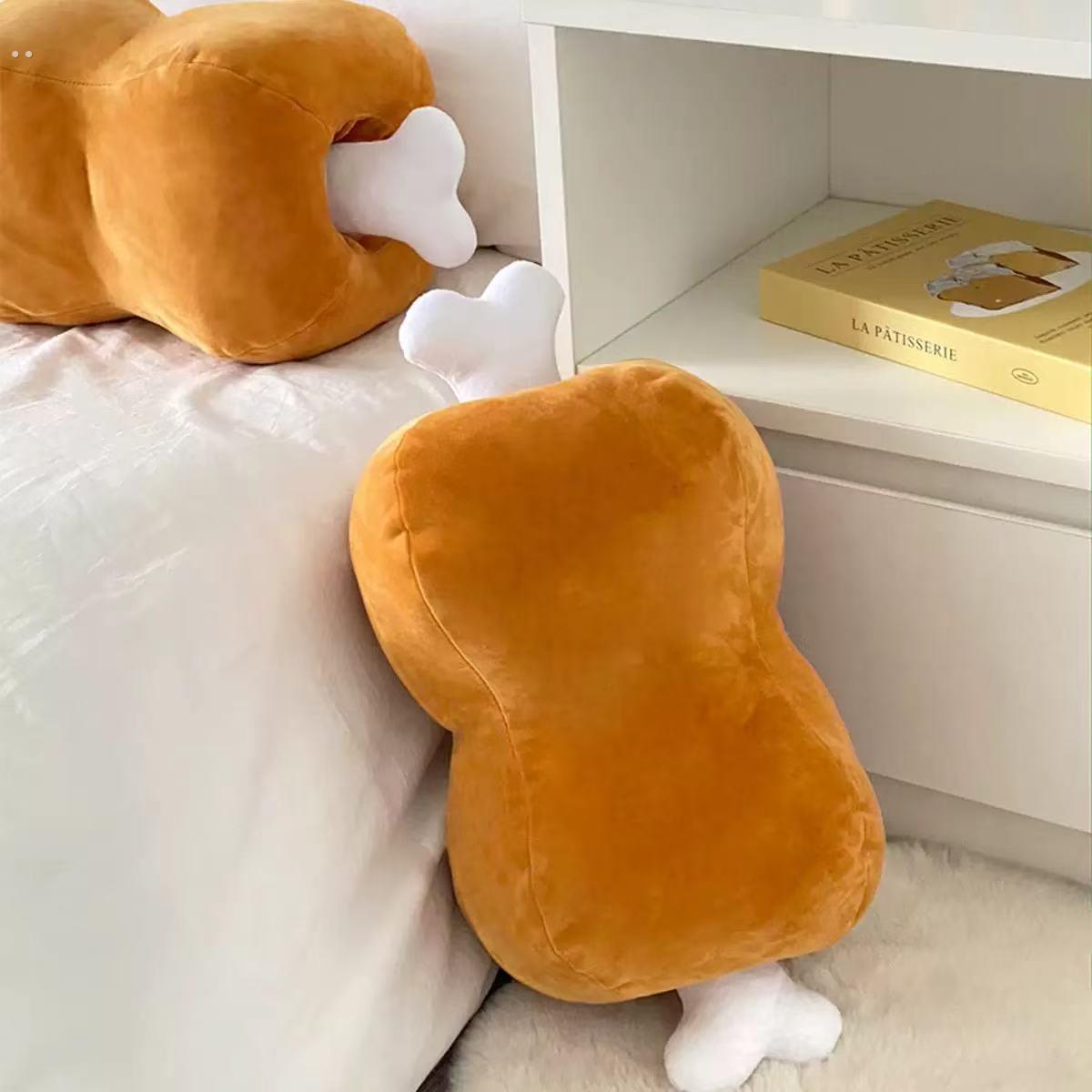创意肉骨头抱枕毛绒玩具可爱搞怪办公室午睡枕学生暖手枕午休趴睡