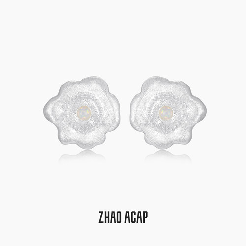 ZHAO ACAP原创设计秘密花园小圆花花耳钉日常百搭耳饰