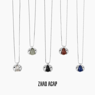 ZHAO ACAP原创设计一颗花椒925银项链简约百搭通勤锁骨细项链