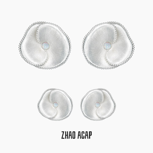 ZHAO ACAP原创设计虎刺梅丝绸拉丝耳钉