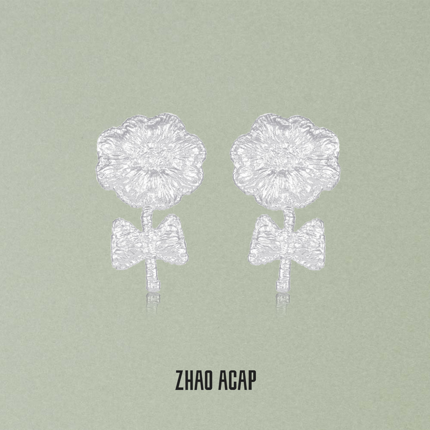 ZHAO ACAP原创设计秘密花园刺绣花花耳环