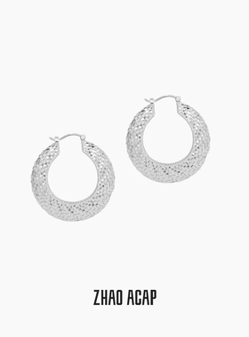 ZHAO ACAP原创设计竹编耳圈高级感耳环