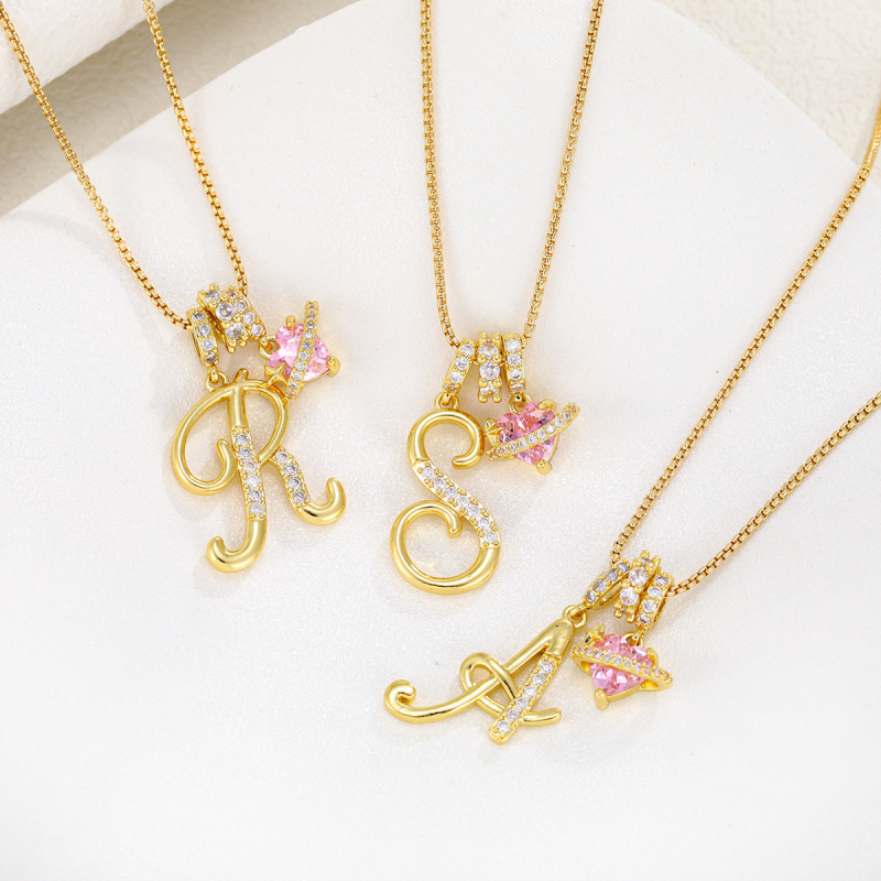 高级TK爆款多巴胺26英文字母项链